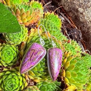 Healing crystal Atlantiste earring 925 sterling silver